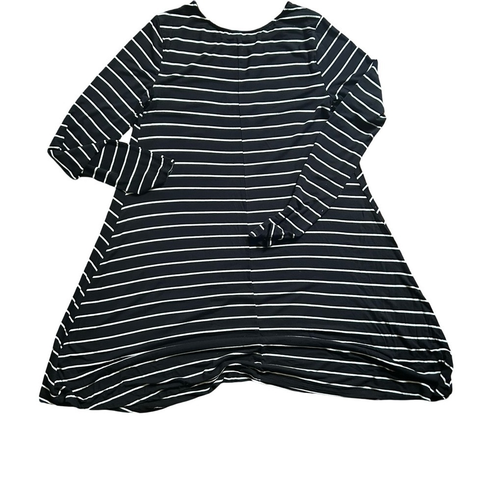 Old Navy Black and White Striped Jersey Knit Swing Dress L - Picture 6 of 6